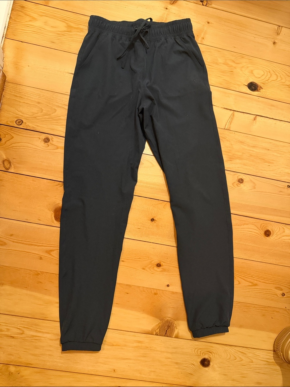 Albion Fit Women’s Dark Cobalt Lightweight Gray Jogger with Drawstring XS